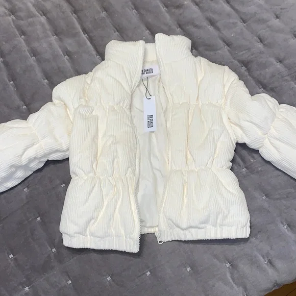 Corduroy Off White Cropped Jacket BB Dakota By Steve Madden
